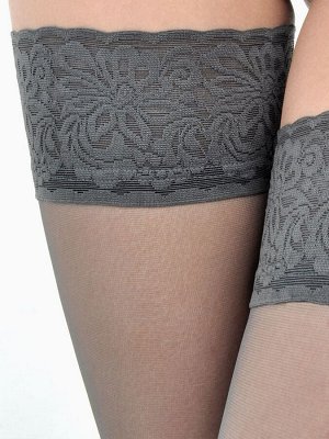 Шелковистые полуматовые чулки с ажурной резинкой на силиконовой основе SEDUCTION 20 ден