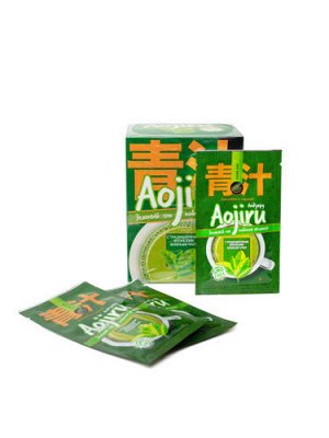 Аодзиру Матча. Зеленый сок ячменя с добавлением традиционного японского чая Матча, САШЕ 14 шт по 3 гр.