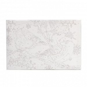 Картина по номерам на холсте с подрамником «Снегири на ветке» 20х30 см