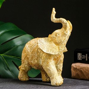 Фигура "Слон ажурный" золото