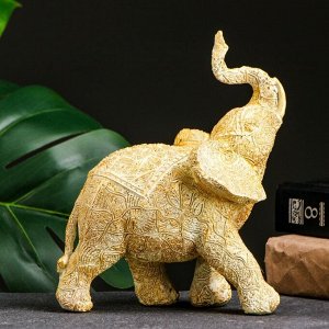 Фигура "Слон ажурный" золото