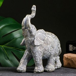 Фигура "Слон ажурный" серый-серебро