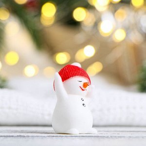 Мыло фигурное "Снеговик красная шапка" 2х2х4см