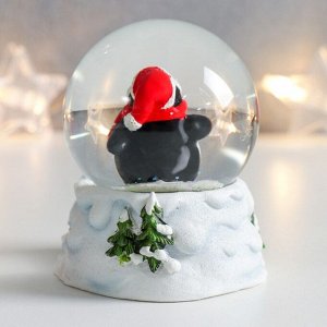 Стеклянный шар "Пухлый пингвинёнок в шарфике" 7х6,7х8,8 см