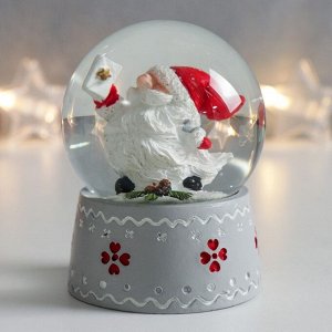 Стеклянный шар "Дед Морозик с длинной бородой" 6,5х6,5х8,5 см
