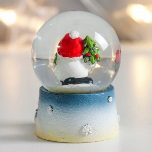 Стеклянный шар "Снеговичок с ёлочкой и оленёнок" 4,5х4,5х6,5 см