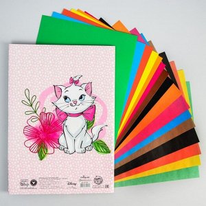 Набор "Коты Аристократы" А4: 8л цветного одностороннего картона + 8л цветной двусторонней бумаги