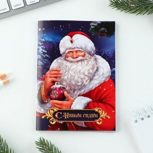 Подарочный набор новогодний, блокнот, карандаши простые 2 шт., наклейки, значок «Сказка»