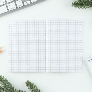 Подарочный набор новогодний, блокнот, карандаши простые 2 шт., наклейки, значок «Сказка»