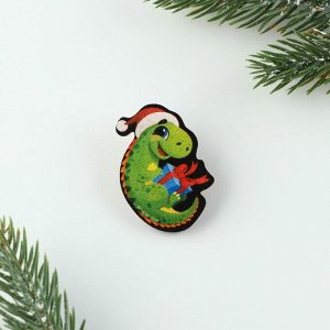 Подарочный набор новогодний, блокнот, карандаши простые 2 шт., наклейки, значок «Волшебный набор»