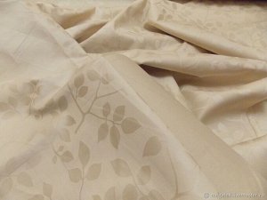 ПОДОДЕЯЛЬНИК ЕВРО С МОЛНИЕЙ ИЗ ЖАККАРДА, ЦВЕТ КРЕМ-БРЮЛЕ