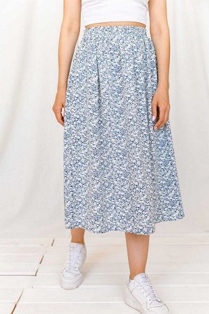 Юбка Delft Шелковистая юбка миди синего цвета в мелкий белый рисунок цветов и фруктов
Пояс на резинке, кармашки в боковых швах
Материал: 100% полиэстер.
Сделано в России.

Представлена в двух универса