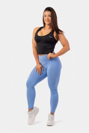 Леггинсы NEBBIA Active High-Waist Smart Pocket Leggings (Цвет Светло-голубой)(402)