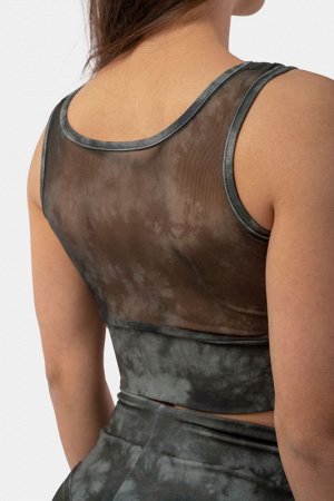 Бра NEBBIA ECO Camo Green Mesh Sports Bra “Breathe” (зелёный камуфляж)(411)