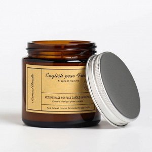 Свеча ароматическая в банке "Английская груша и фрезия", 6,5х5,5 см, 100 гр,