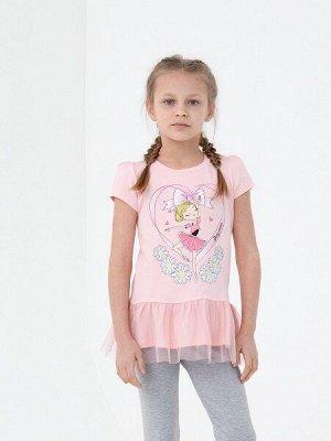 CSKG 63291-27-333 Платье модель "туника" для девочки,розовый