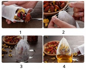 Пакетики для чая (20 шт.) одноразовые из нетканого материала