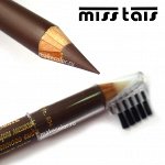 Карандаш для бровей 3-в-1 Miss Tais &quot;Brow Master&quot; №804 коричневый с щеточкой и фиксирующим гелем