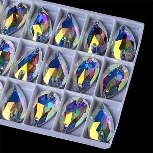 Xulin Стразы пришивные капля Crystal AB 13x22 мм