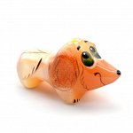Скульптура из селенита &quot;Собака Такса Стрелка&quot; 45*17*24мм.