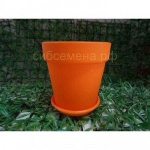 Горшок Классика 0,25л + поддон 0,5 (оранж)
