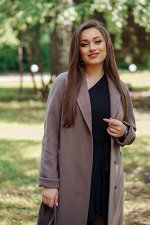 Пальто женское демисезонное 22555 (кофе)