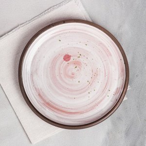 Тарелка "Гладкая", красная глина, 23х23х2.5 см, Армения