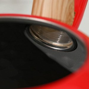 Чайник со свистком из нержавеющей стали Mist, 3 л, 23x19x22 см, цвет красный