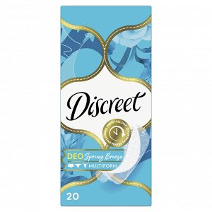 DISCREET Женские гигиенические прокладки на каждый день Deo Spring Breeze Multiform Single 20шт