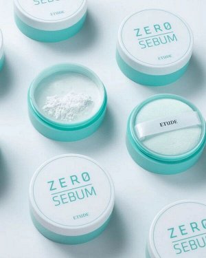 Минеральная рассыпчатая матирующая пудра Etude Zero Sebum Drying Powder, 4гр