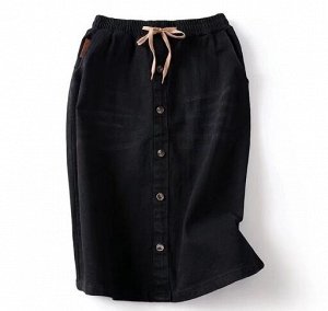 Джинсовая юбка на резинке, 50-52