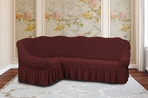 Чехол для углового дивана Zavanna цвет: бордовый (300 см)