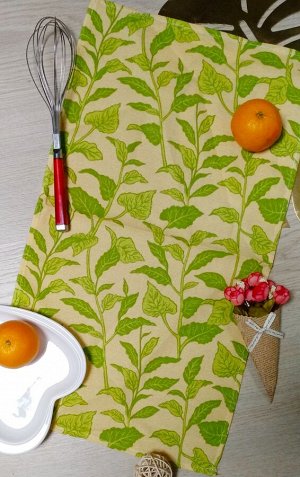 Полотенце кухонное Нежная зелень, рогожка 35х60 см