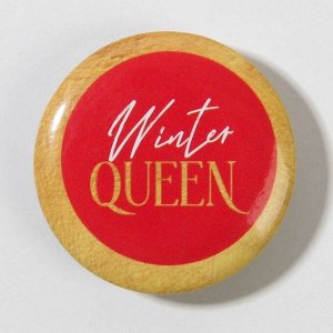 Резинки для волос (3 шт) и значок «Winter queen», набор