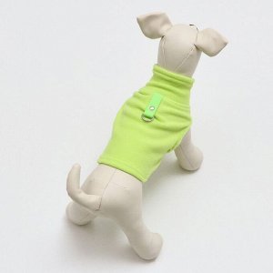 Толстовка-шлейка для собак, размер XS, лаймовая (ДС 22, ОШ 22, ОГ 32 см)