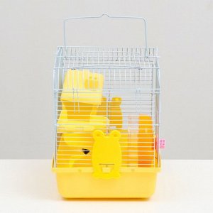 Клетка для грызунов "Пижон", укомплектованная, 27 х 21 х 26 см, жёлтая