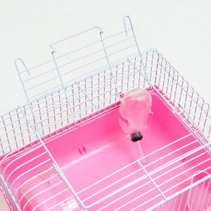 Клетка для грызунов "Пижон", 27 х 21 х 17 см, розовая