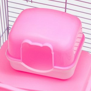 Клетка для грызунов "Пижон", 27 х 21 х 27 см, розовая