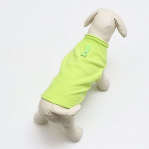 Толстовка-шлейка для собак, размер M, лаймовая (ДС 31, ОШ 30, ОГ 44 см)