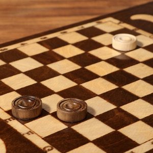 Нарды ручной работы "Медведь", 60х30 см, с шахматным полем, Армения