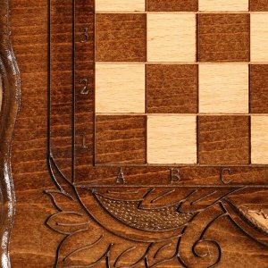 Шахматы ручной работы "Стандарт", с ручкой, 30х19 см, массив, Армения