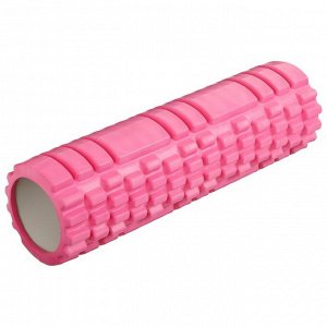 Роллер для йоги 45 х 14 см, массажный, цвет розовый