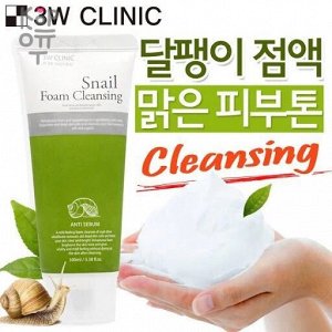 3W CLINIC Foam Cleansing - Пенка для умывания 100мл. С зеленым чаем