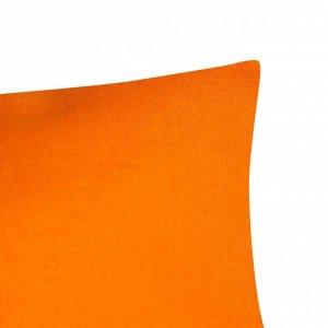 Наволочка Этель 70х70 см, цвет оранжевый , 100% хлопок