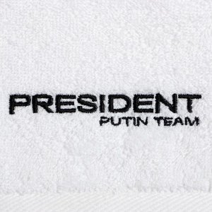 СИМА-ЛЕНД Полотенце махровое Putin team 30*60 см, цв. белый,  100% хлопок, 420 г/м2