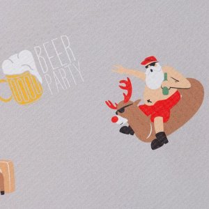 Новогодний подарочный набор Этель "Happy beer day", полотенце 70х146 см и аксессуары