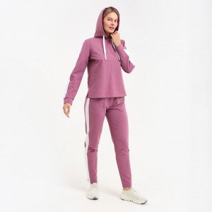 Костюм женский (толстовка/брюки) Шарлотта, цвет сухая роза