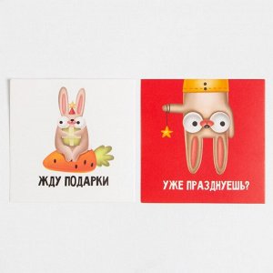 Новогодний подарочный набор "Подарок" варежки размер 19 и аксессуары (4 предмета)