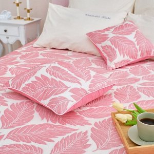 Чехол на подушку  "Крапива" цв.розовый 40*40 см, 100% хлопок