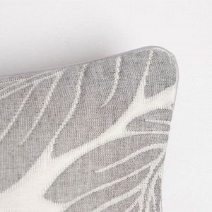 Чехол на подушку  "Крапива" цв.серый 40*40 см, 100% хлопок